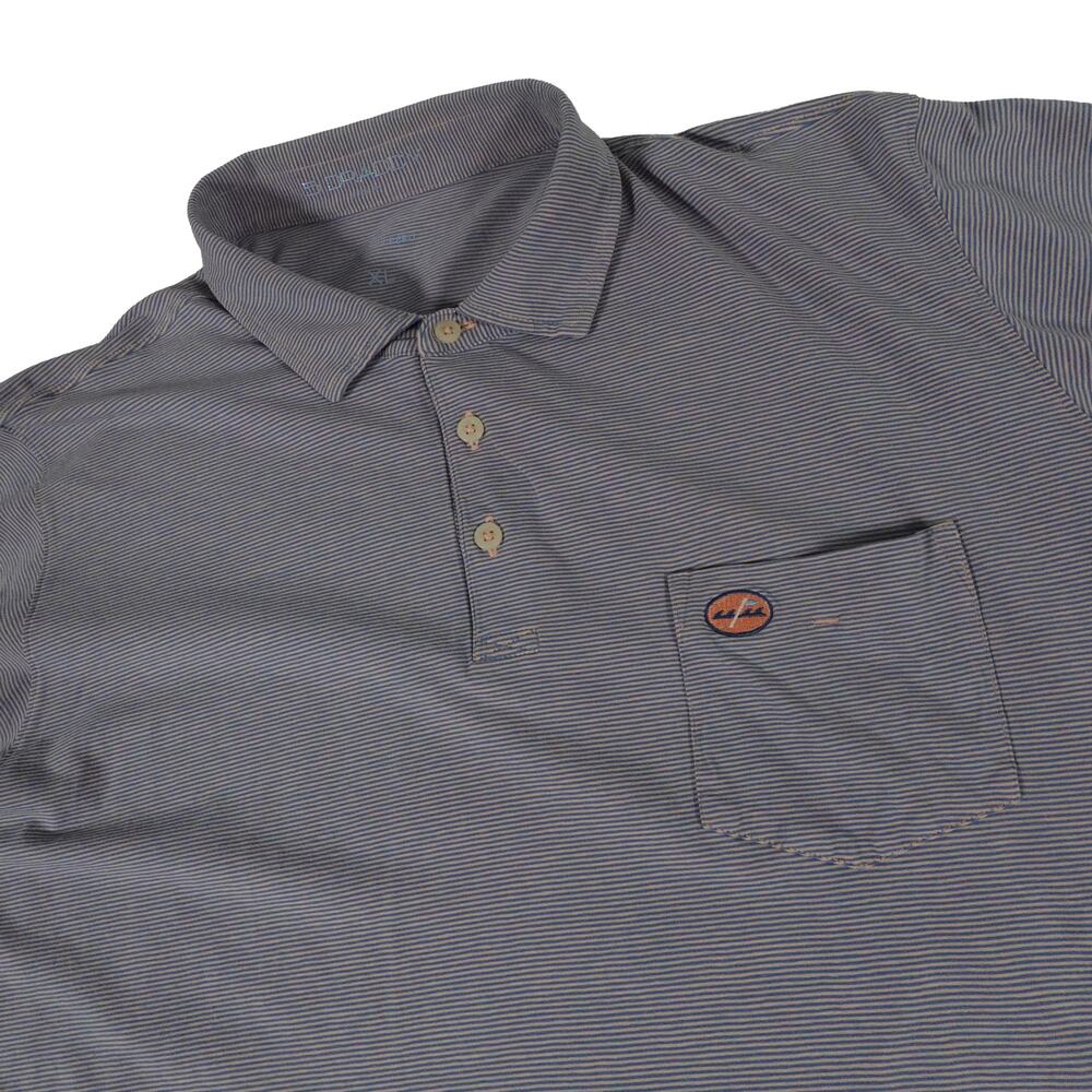 B Draddy PIMA Cotton Striped Golf Polo Shirt Men's XL